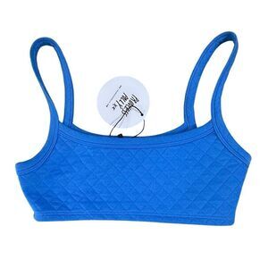 NWT Princess Polly Crop Top Side Zip Arabella Royal Blue Size 4 Bralette
